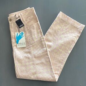 Untitled in Motion Checkered Pink and Cream Pants